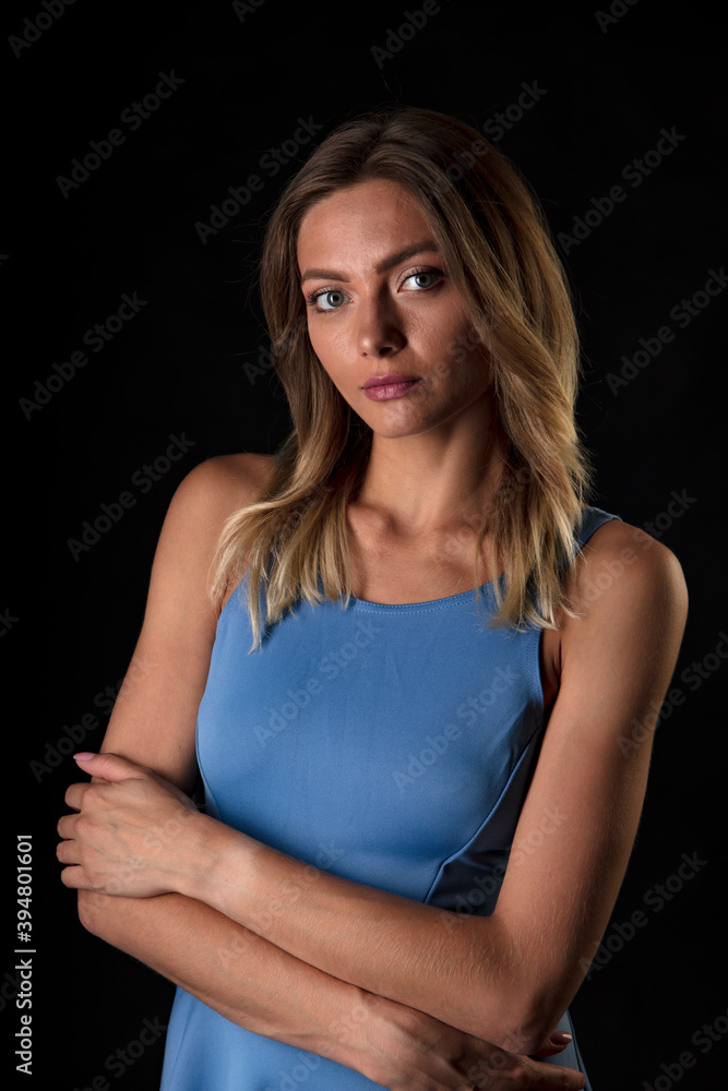 portrait of a young woman, shooting in a photo studio portrait of a young woman, shooting in a photo studio