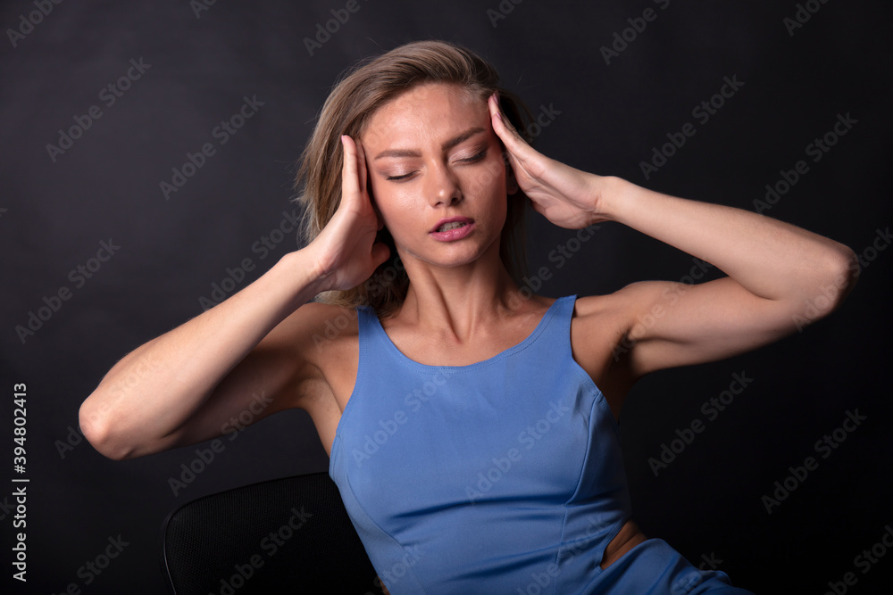 portrait of a young woman, shooting in a photo studio portrait of a young woman, shooting in a photo studio