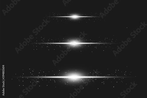 White lines effect on galaxy background - illustration