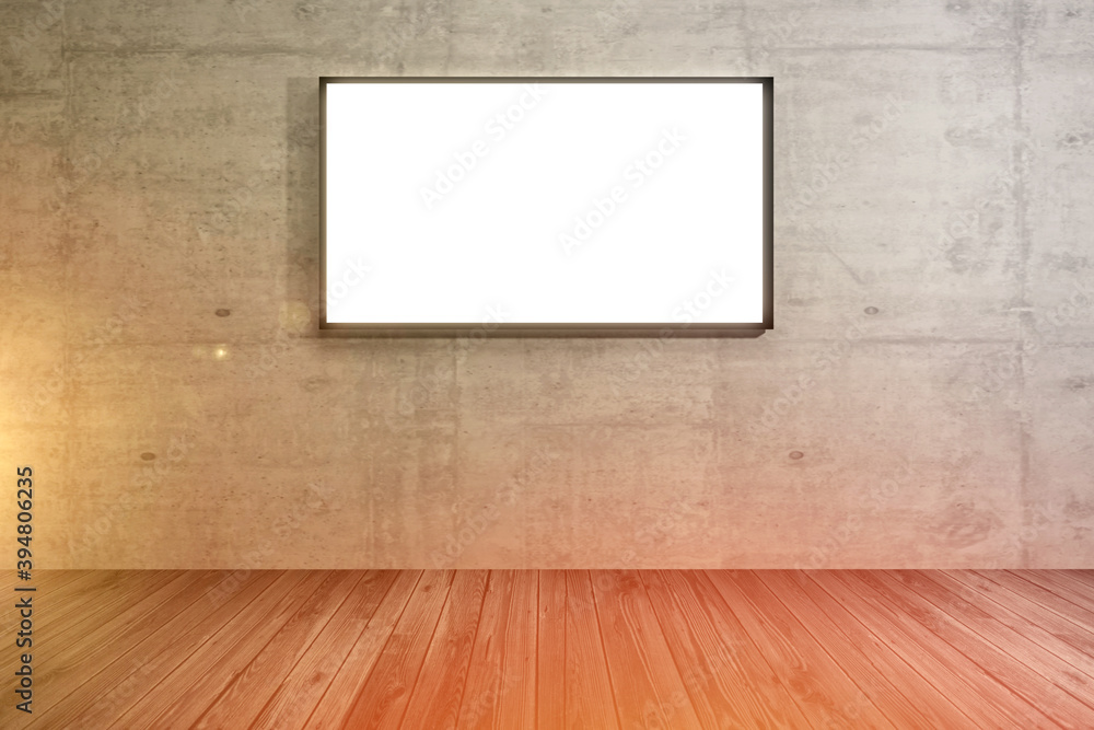 4K TV on the wall isolated, 3D rendering 4K TV on the wall isolated, 3D rendering