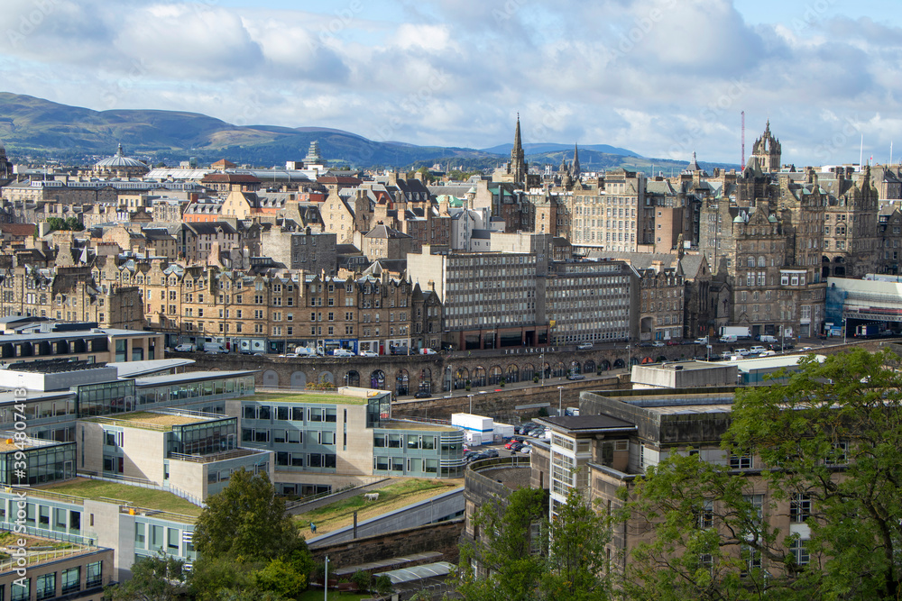 Amazing view of Edinburgh from Calton Hill, Scotland