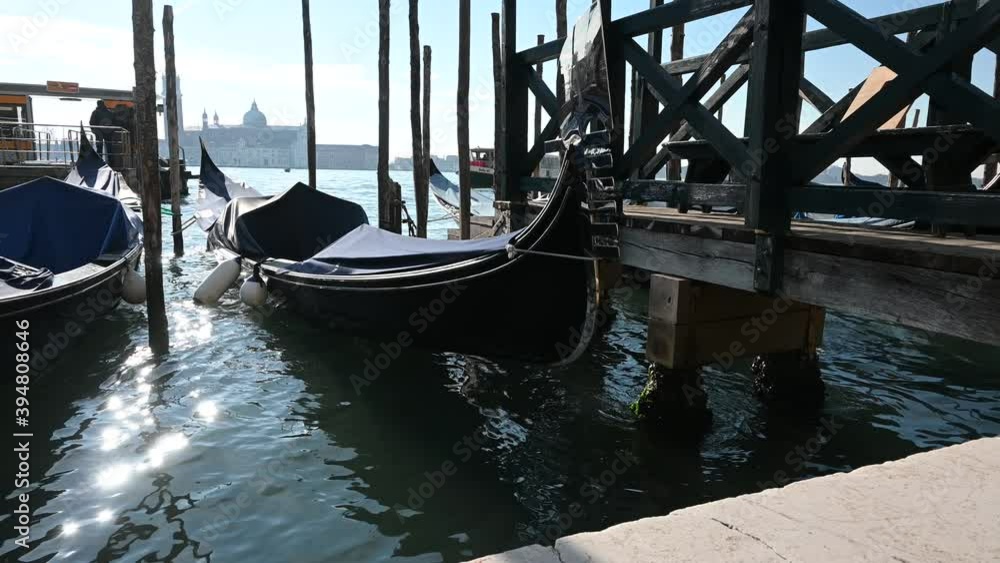 Venice, Italy - Novembre 2020 - Historic buildings between the canals of the lagoon city Venice, Italy - Novembre 2020 - Historic buildings between the canals of the lagoon city