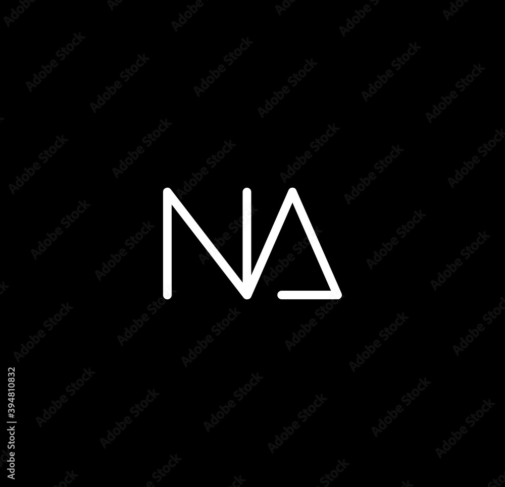 Letter NA alphabet logo design vector. The initials of the letter N and