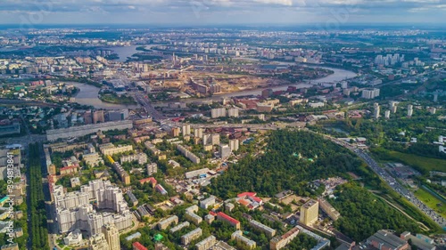 Wallpaper Mural summer day famous moscow city cityscape aerial timelapse panorama 4k russia Torontodigital.ca