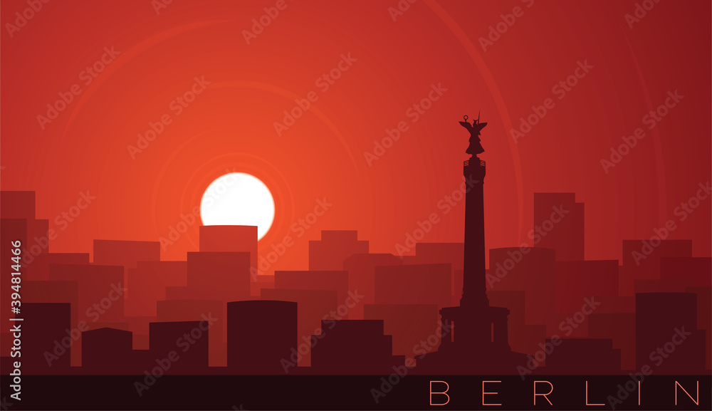 Berlin Low Sun Skyline Scene