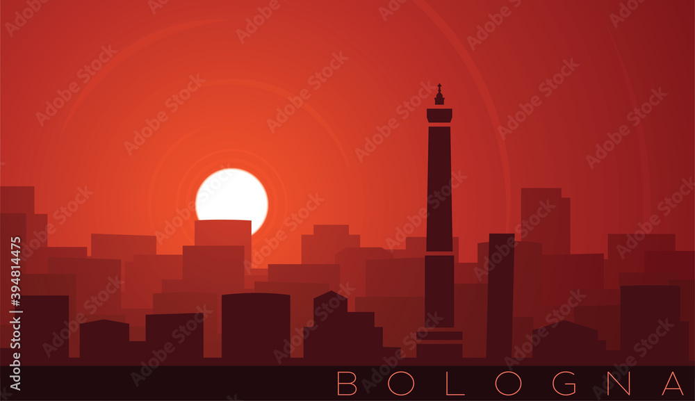 Bologna Low Sun Skyline Scene
