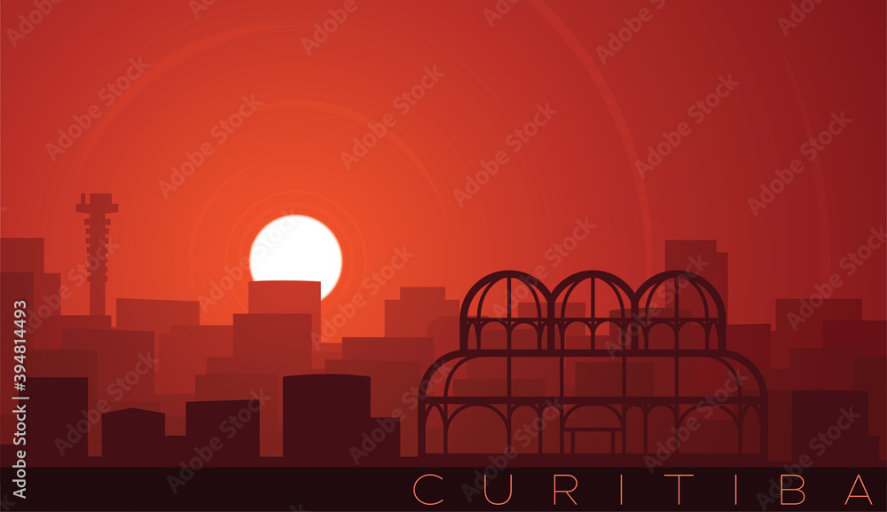 Curitiba Low Sun Skyline Scene