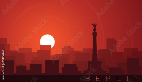 Berlin Low Sun Skyline Scene