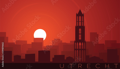 Utrecht Low Sun Skyline Scene