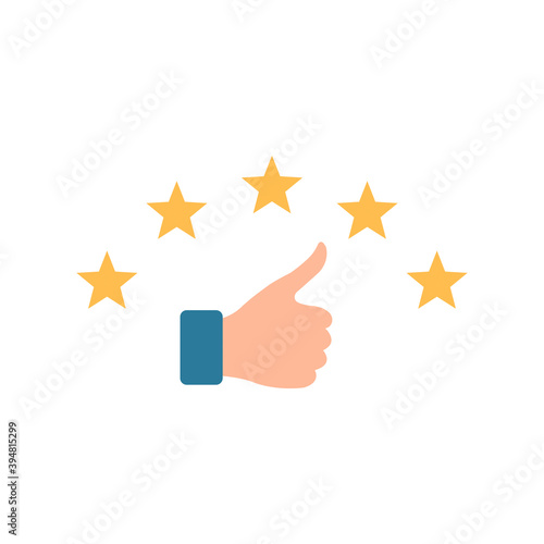 thumbs up - color vector icon 