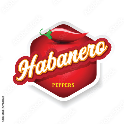 Habanero chilli pepper vintage sign