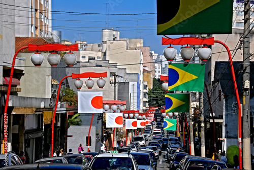 Decoração do Centenário da Imigração Japonesa, bairro da Liberdade. São Paulo. Brasil photo