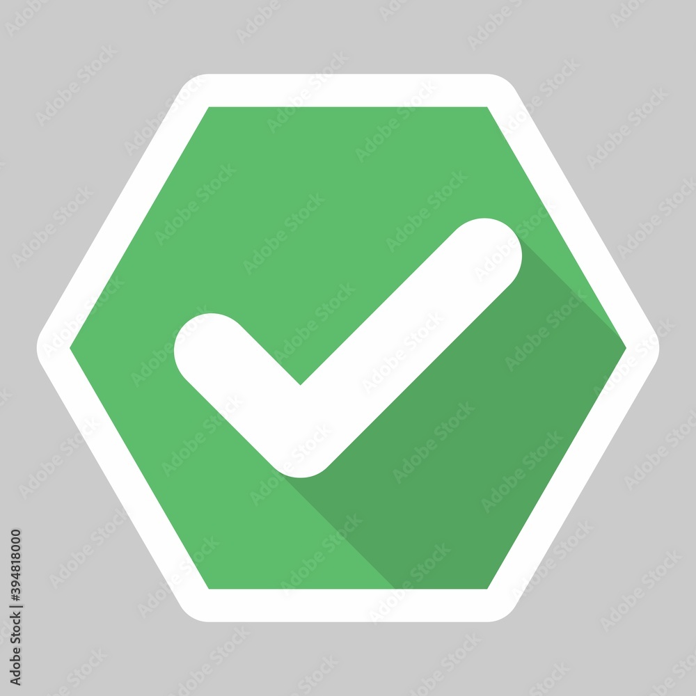 Check marks, Tick marks, Accepted, Approved, Yes, Correct, Ok, Right Choices, Task Completion, Voting. - vector mark symbols in green. White stroke and shadow design. Isolated icon. Check marks, Tick marks, Accepted, Approved, Yes, Correct, Ok, Right Choices, Task Completion, Voting. - vector mark symbols in green. White stroke and shadow design. Isolated icon.
