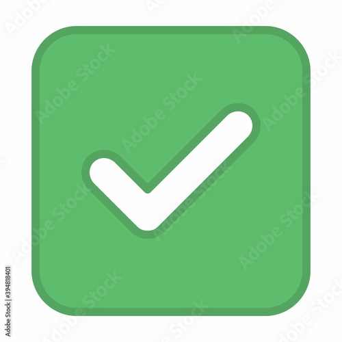 Check marks, Tick marks, Accepted, Approved, Yes, Correct, Ok, Right Choices, Task Completion, Voting. - vector mark symbols in green. Isolated icon.