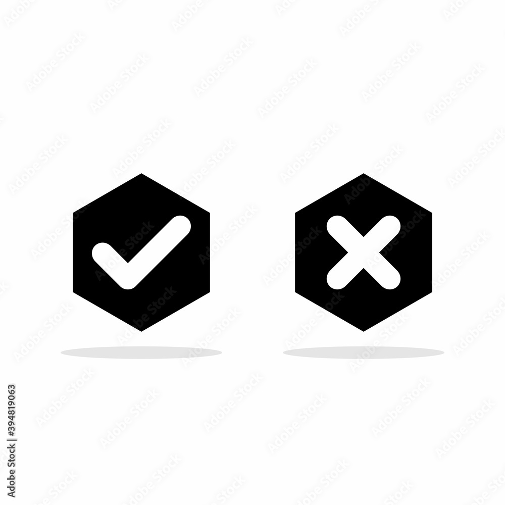 Check and wrong marks, Tick and cross marks, Accepted/Rejected, Approved/Disapproved, Yes/No, Right/Wrong, Green/Red, Correct/False, Ok/Not Ok - vector mark symbols. White outline design. Isolated Check and wrong marks, Tick and cross marks, Accepted/Rejected, Approved/Disapproved, Yes/No, Right/Wrong, Green/Red, Correct/False, Ok/Not Ok - vector mark symbols. White outline design. Isolated