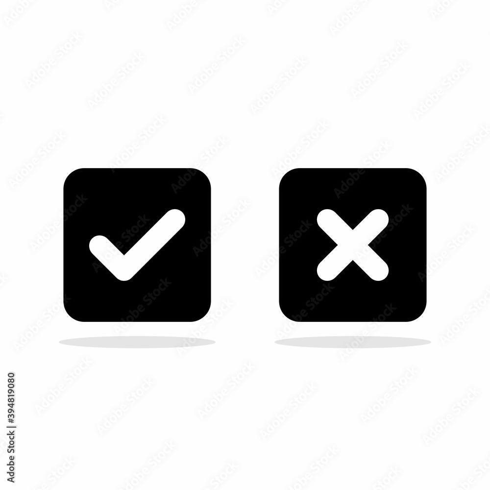 Check and wrong marks, Tick and cross marks, Accepted/Rejected, Approved/Disapproved, Yes/No, Right/Wrong, Green/Red, Correct/False, Ok/Not Ok - vector mark symbols. White outline design. Isolated Check and wrong marks, Tick and cross marks, Accepted/Rejected, Approved/Disapproved, Yes/No, Right/Wrong, Green/Red, Correct/False, Ok/Not Ok - vector mark symbols. White outline design. Isolated