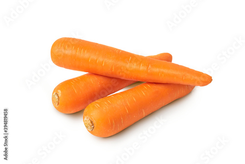 Carrots isolated on white background.
