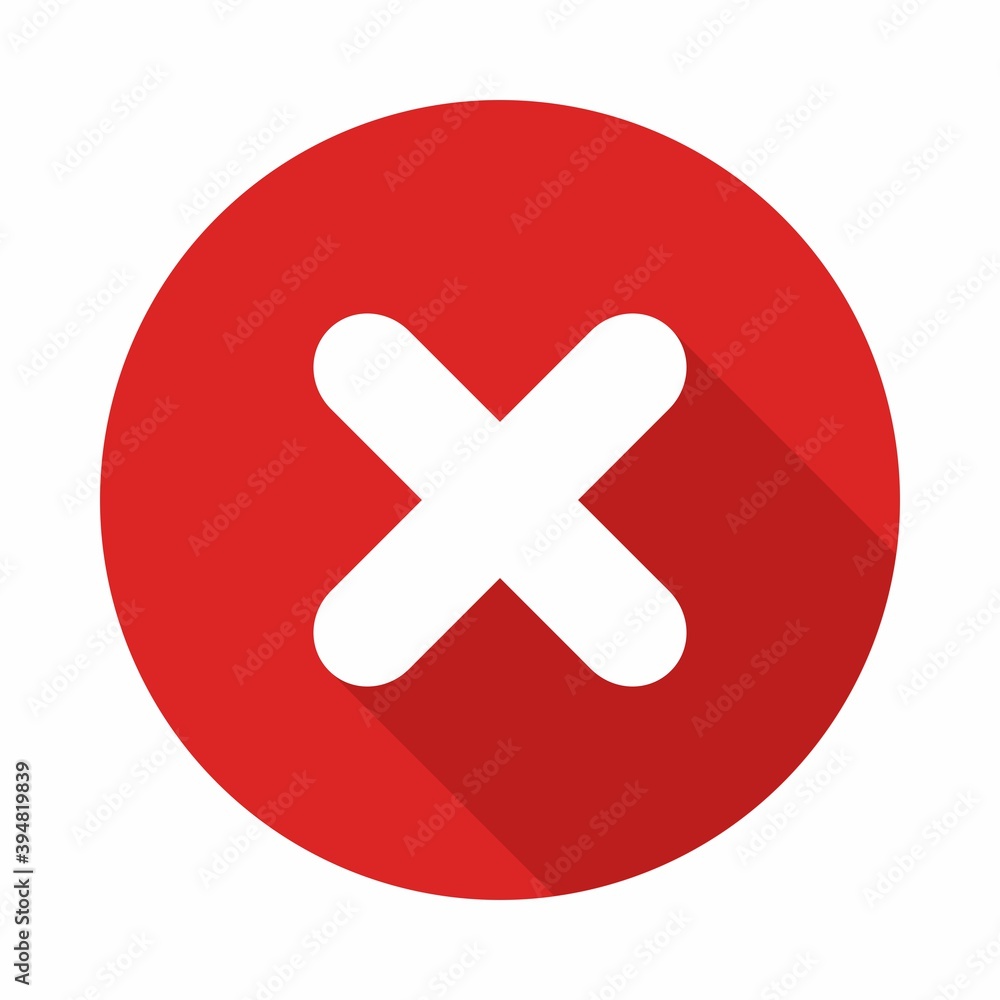 Wrong marks, Cross marks, Rejected, Disapproved, No, False, Not Ok, Wrong Choices, Task Completion, Voting. - vector mark symbols in red. Isolated icon. Wrong marks, Cross marks, Rejected, Disapproved, No, False, Not Ok, Wrong Choices, Task Completion, Voting. - vector mark symbols in red. Isolated icon.