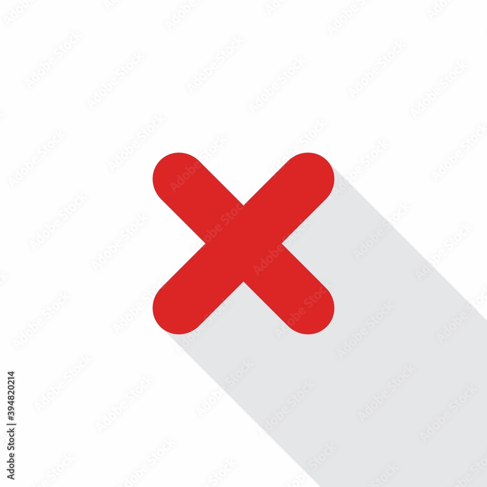 Obraz premium Wrong marks, Cross marks, Rejected, Disapproved, No, False, Not Ok, Wrong Choices, Task Completion, Voting. - vector mark symbols in red. Isolated icon.