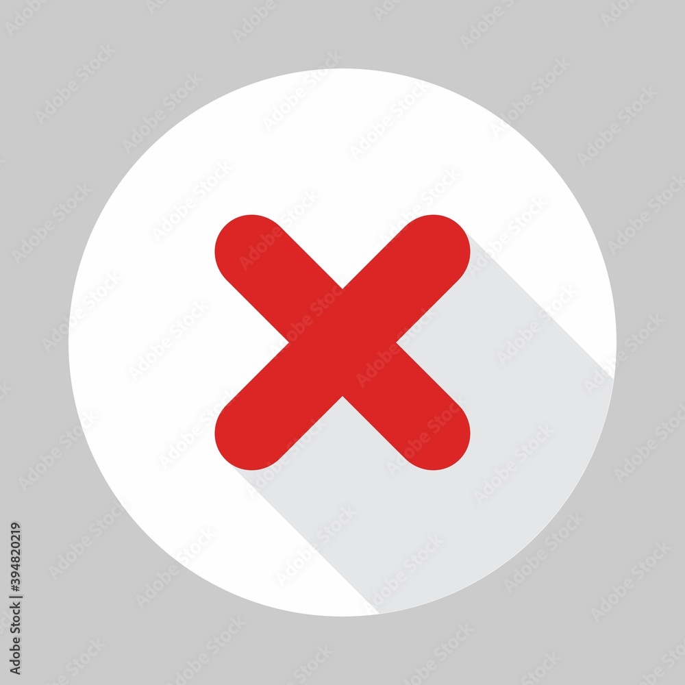 Obraz premium Wrong marks, Cross marks, Rejected, Disapproved, No, False, Not Ok, Wrong Choices, Task Completion, Voting. - vector mark symbols in red. Isolated icon.