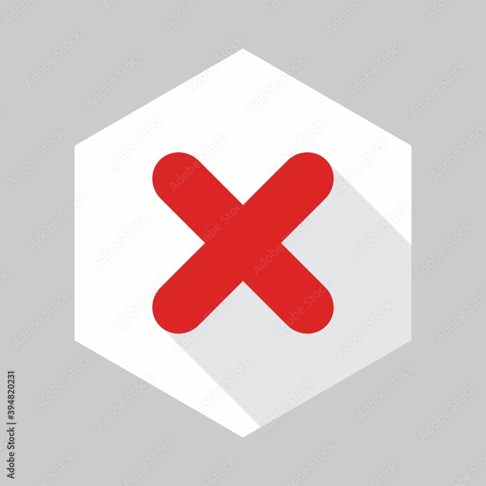 Obraz premium Wrong marks, Cross marks, Rejected, Disapproved, No, False, Not Ok, Wrong Choices, Task Completion, Voting. - vector mark symbols in red. Isolated icon.