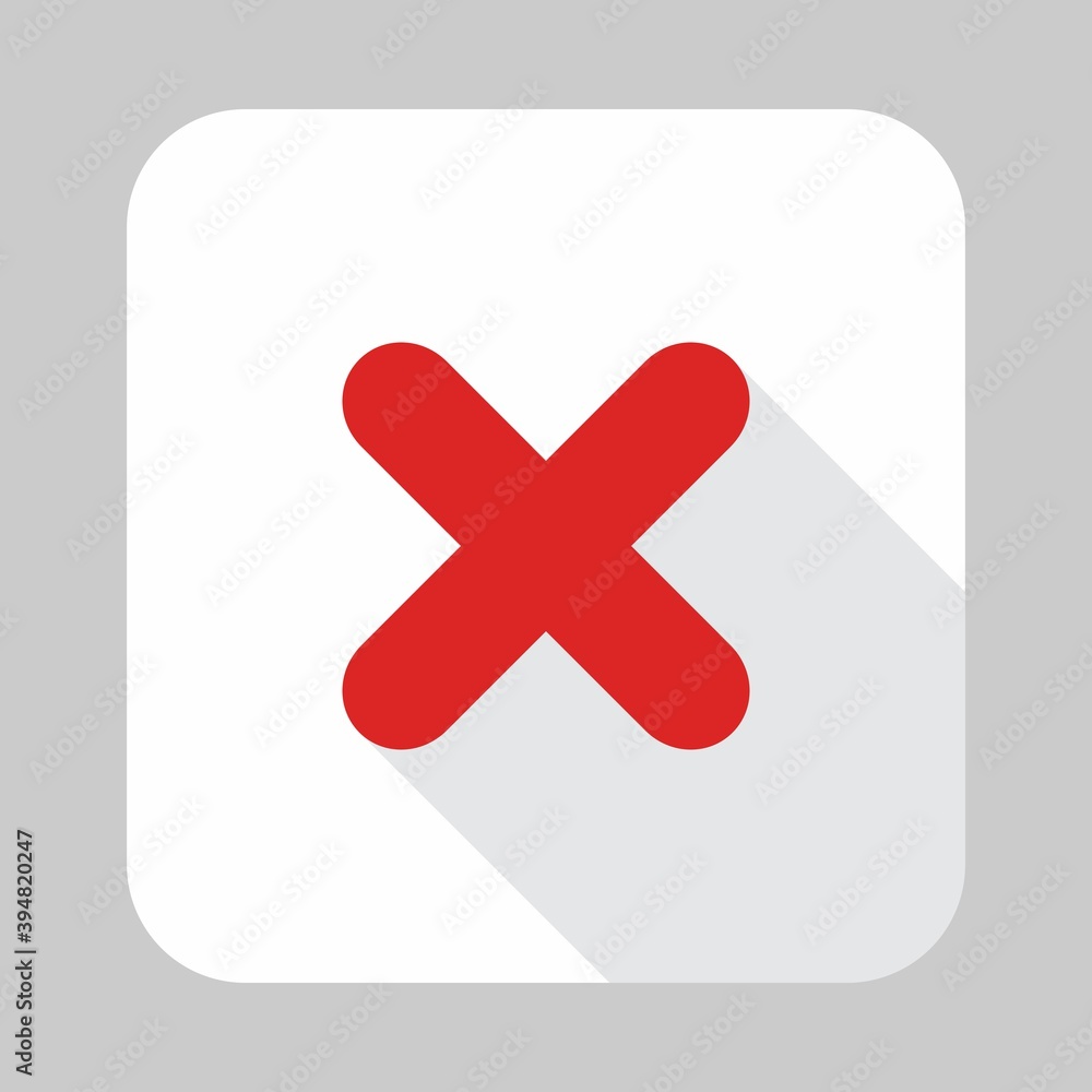 Obraz premium Wrong marks, Cross marks, Rejected, Disapproved, No, False, Not Ok, Wrong Choices, Task Completion, Voting. - vector mark symbols in red. Isolated icon.