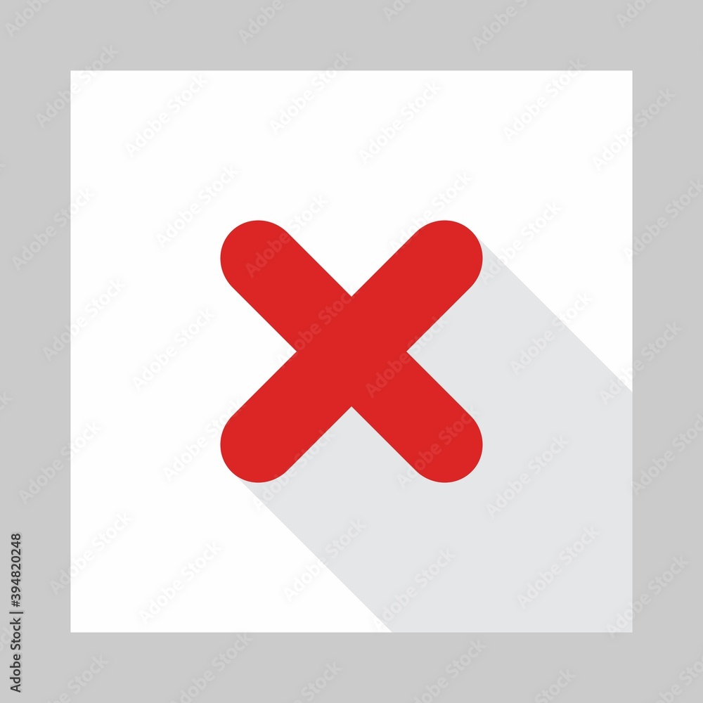 Obraz premium Wrong marks, Cross marks, Rejected, Disapproved, No, False, Not Ok, Wrong Choices, Task Completion, Voting. - vector mark symbols in red. Isolated icon.