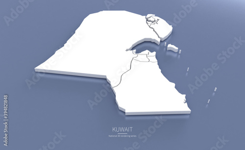 Kuwait Map 3d. National map...