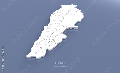 Lebanon Map 3d. National ma...