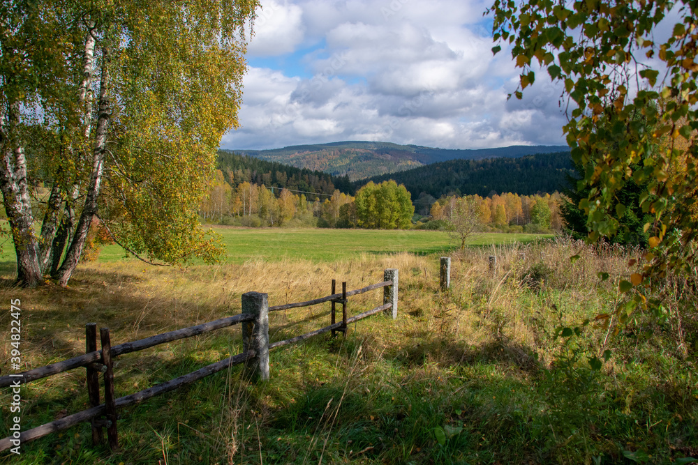 View at Srni, Sumava national park, Czech republic