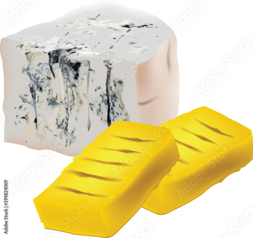 gorgonzola cheese green cheese with polenta polenta