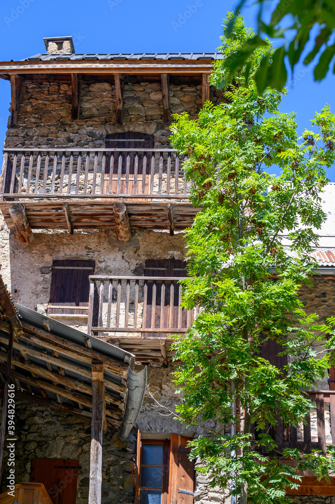 Small medieval village Venosc in French Alps, Ecrins mountain range, Isere, France Small medieval village Venosc in French Alps, Ecrins mountain range, Isere, France
