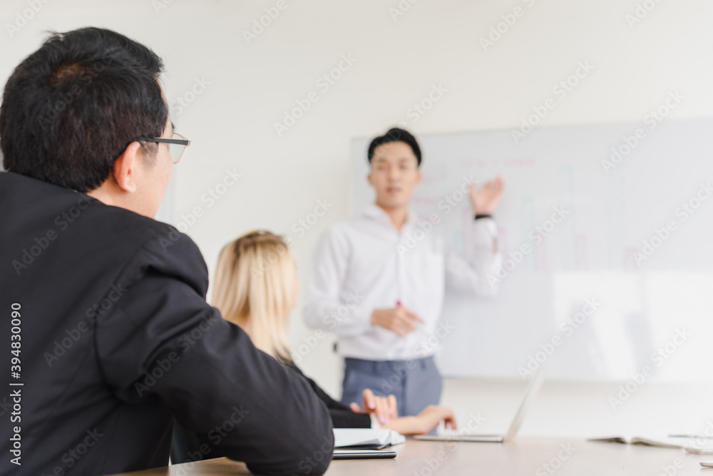 Business people brainstorming ideas for solving problems in company meeting rooms, the company staff meeting. Business people brainstorming ideas for solving problems in company meeting rooms, the company staff meeting.