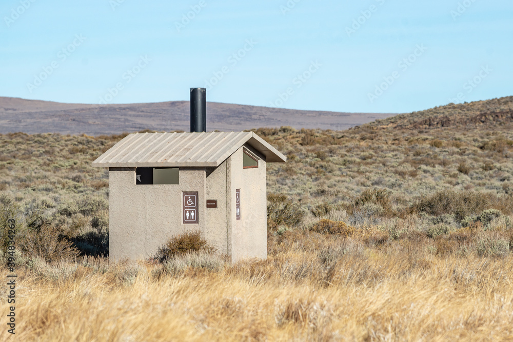 Pit Toilet Unisex Restroom Outdoors at Sheldon National Wildlife Refuge. This park is a recreation area managed by the United States Fish and Wildlife Service. Pit Toilet Unisex Restroom Outdoors at Sheldon National Wildlife Refuge. This park is a recreation area managed by the United States Fish and Wildlife Service.
