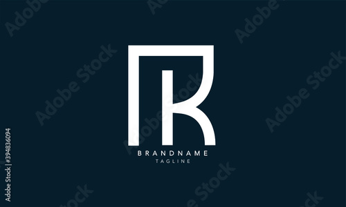 Alphabet letters Initials Monogram logo RK, KR, R and K