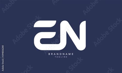 Alphabet letters Initials Monogram logo EN, NE, E and N