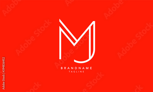 Alphabet letters Initials Monogram logo MJ, JM, M and J
