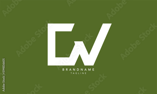Alphabet letters Initials Monogram logo CW, WC, C and W