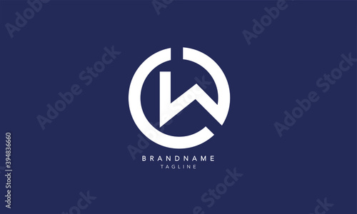 Alphabet letters Initials Monogram logo CW, WC, C and W