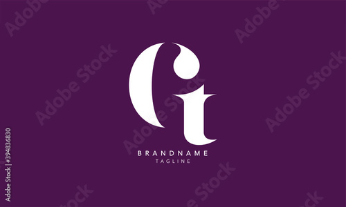 Alphabet letters Initials Monogram logo GT, TG, G and T