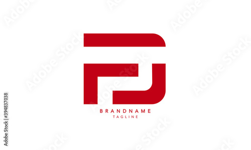 Alphabet letters Initials Monogram logo FD, DF, F and D