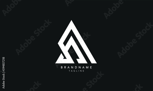 Alphabet letters Initials Monogram logo SA, AS, S and A