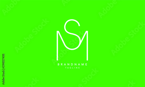 Alphabet letters Initials Monogram logo MS, SM, M and S