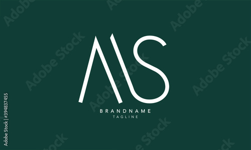 Alphabet letters Initials Monogram logo MS, SM, M and S