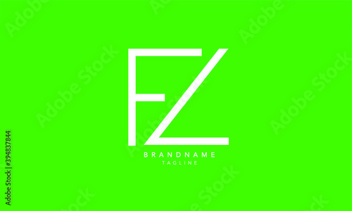 Alphabet letters Initials Monogram logo FZ, ZF, F and Z