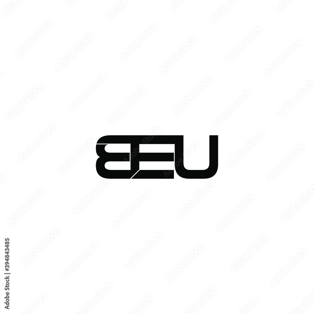 beu letter original monogram logo design beu letter original monogram logo design