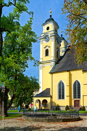 The Basilika St. Michael at Mondsee, Salzkammergut, Upper Austria