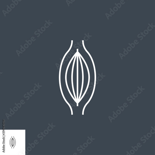 Muscle Related Vector Line Icon. Isolated on Black Background. Editable Stroke.