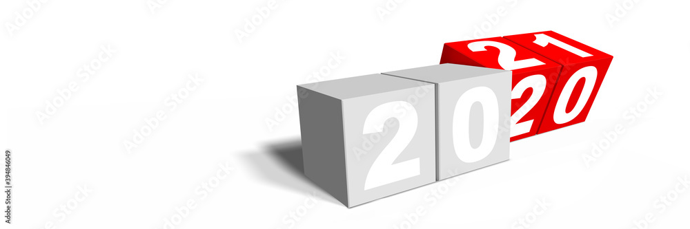 Happy New Year Background. Start in 2021. 3D illustration Happy New Year Background. Start in 2021. 3D illustration
