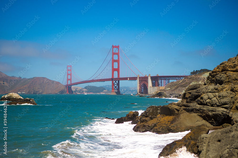 Panorama of the golden gate bridge, San Francisco 2012